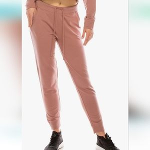 EEVEE Pink Soft Joggers Elastic Waist Pockets Lounge Athleisure Women's …